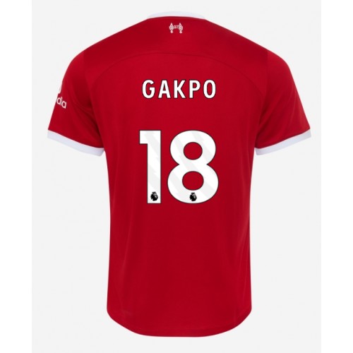 Pánský Fotbalový dres Liverpool Cody Gakpo #18 2023-24 Domácí Krátký Rukáv